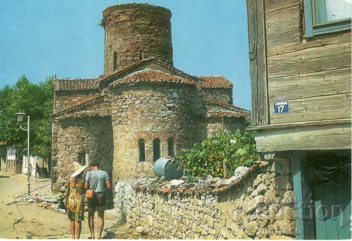 Old postcard - Nessebar, St. John's Church