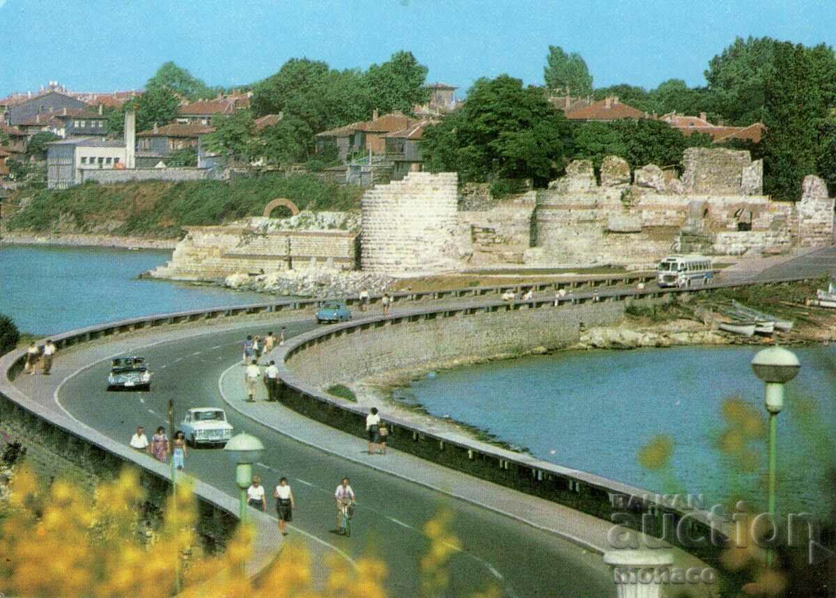 Old postcard - Nessebar, the Isthmus