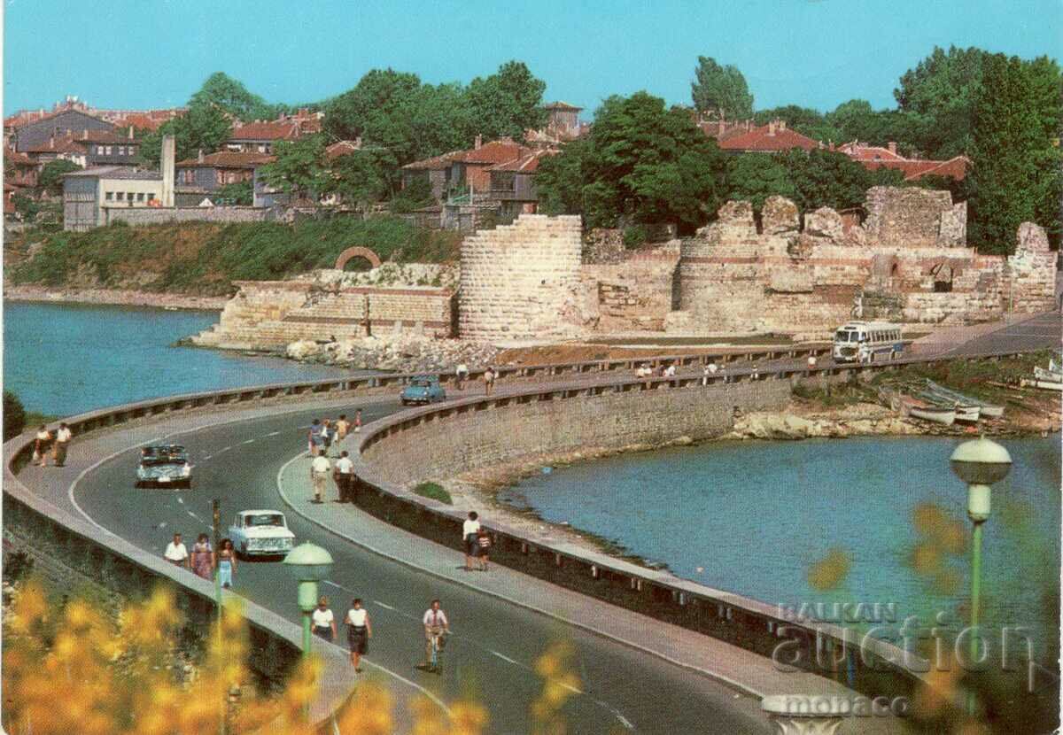 Old postcard - Nessebar, the Isthmus