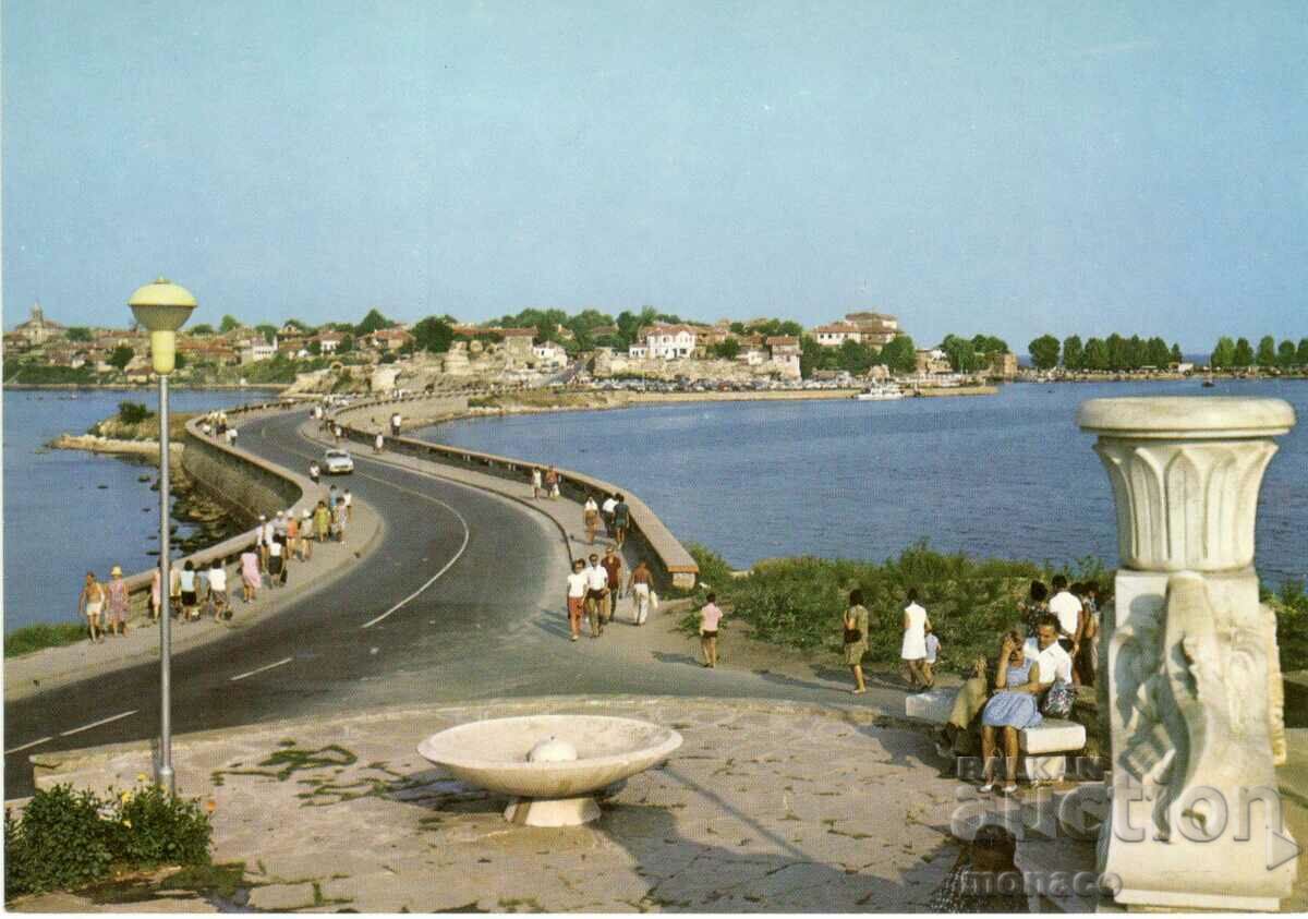 Old postcard - Nessebar, the Isthmus