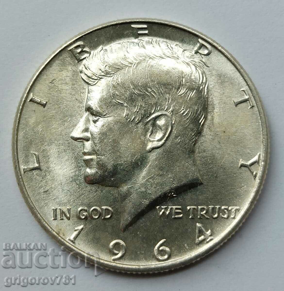 SUA 1964 Kennedy Silver Half Dollar - Moneda de argint #3