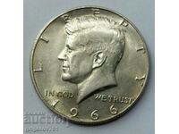 1/2 Dollar Silver USA 1966 Kennedy - Silver Coin #4