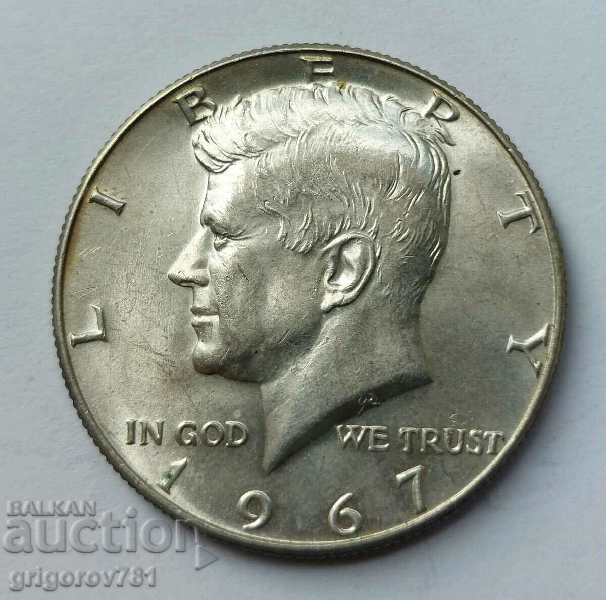 1/2 Dollar Silver USA 1967 Kennedy - Silver Coin #5