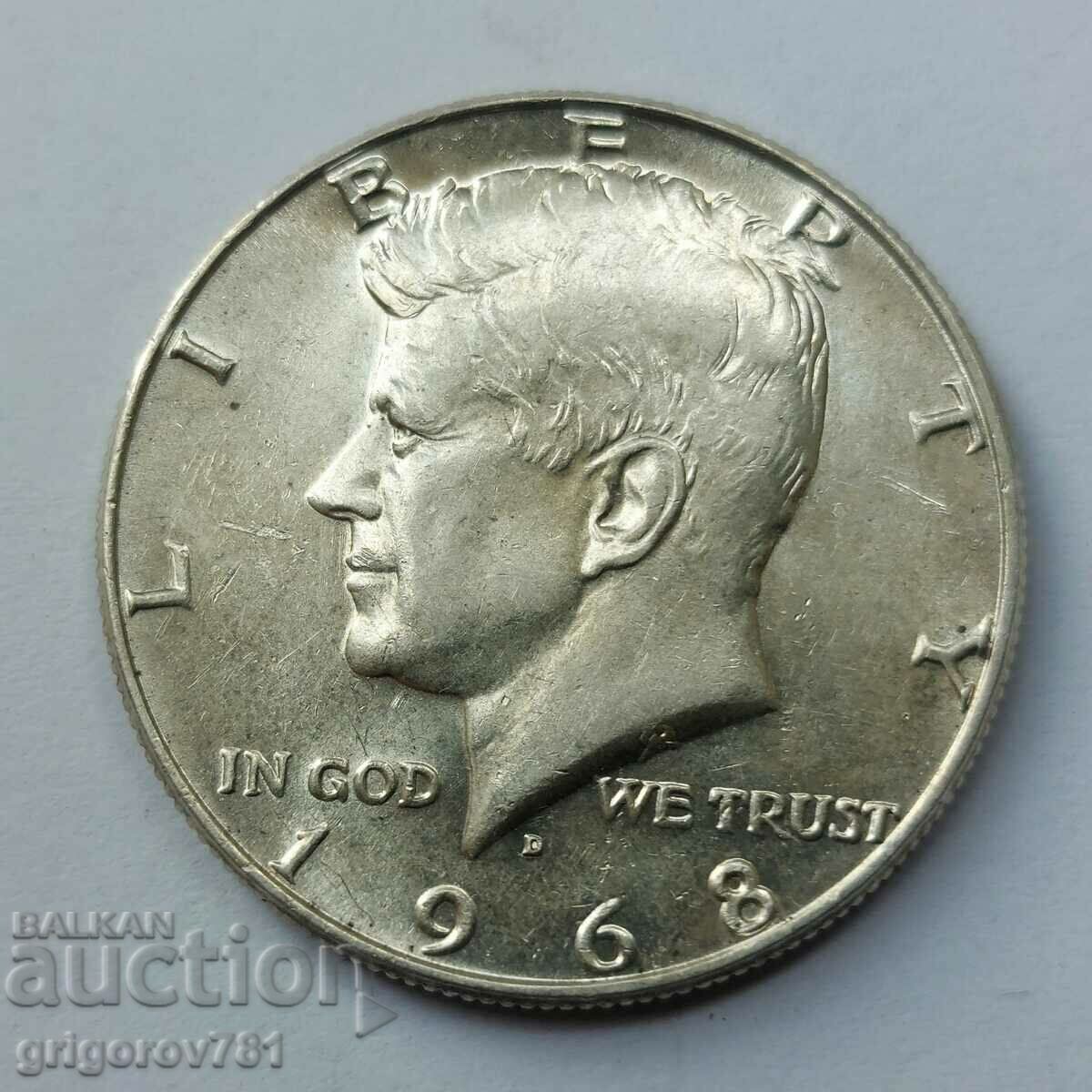 USA 1968 Kennedy Silver Half Dollar - Silver Coin #6