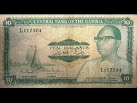 Gambia 10 Dalasis 1972 Pick 6d Ref 7504