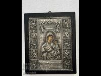 Greek silver icon - Panagia Sumela. #5870