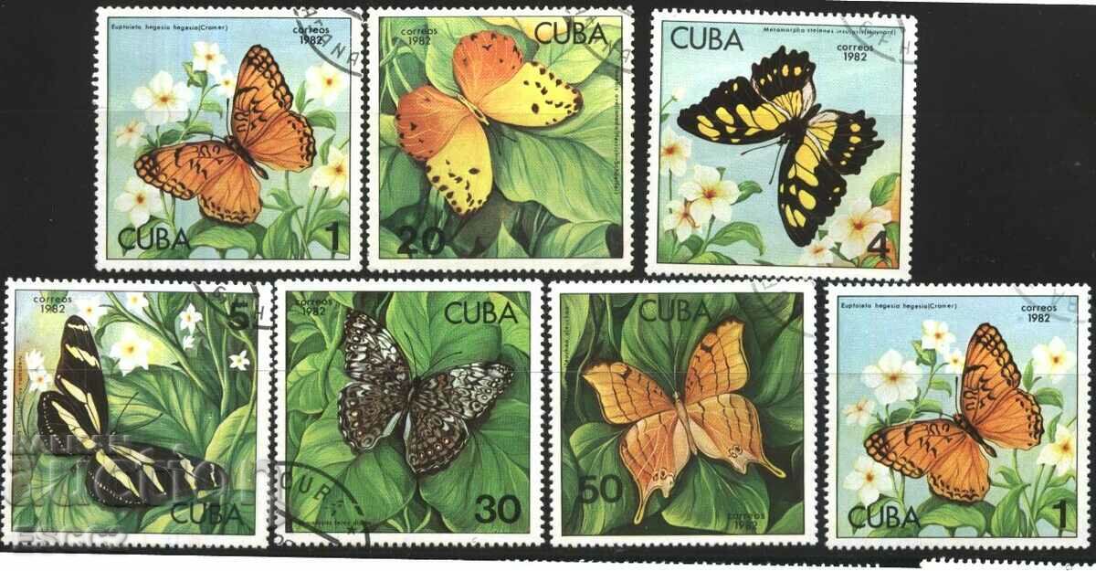 Stamps Fauna Insects Butterflies 1982 από την Κούβα