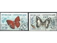 Timbre timbrate Fluturi 1961 Republica Centrafricană