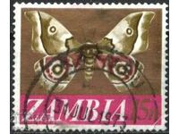 Stamped Butterfly 1968 from Zambia