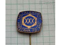 WARSAW POLAND "METALEXPORT" 30 years ENAMEL BADGE