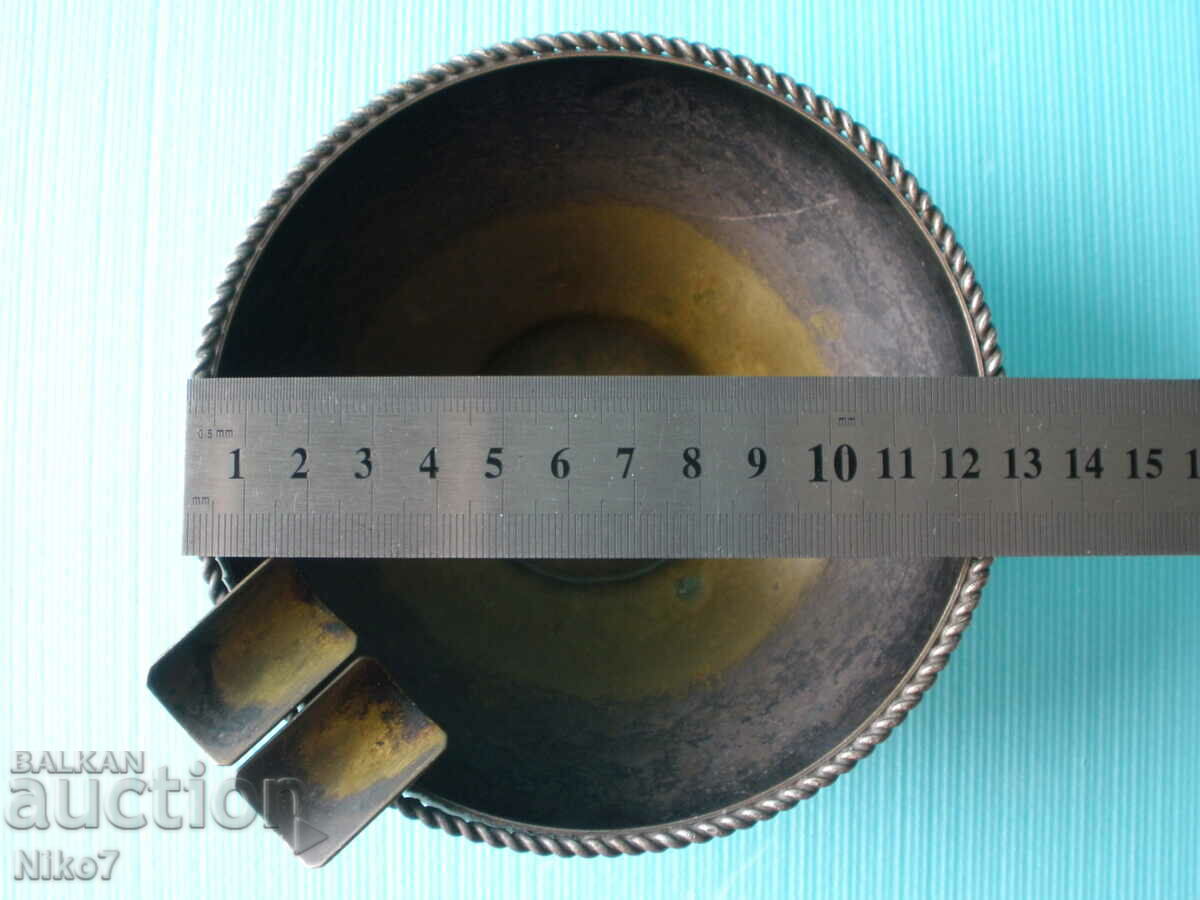 Antique, massive, bronze ashtray for cigars. - 5 Antique, massive, bronze ashtray for cigars. - 5