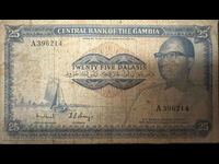 Gambia 25 Dalasis 1972 Pick 7b Ref 6214