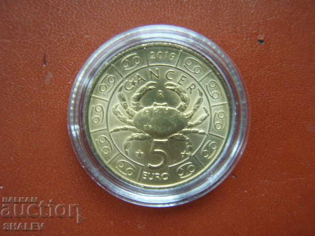 5 Euro 2019 San Marino "Rac" - Unc (zodiac - cancer)