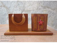 Old Russian USSR Pen and Pencil Holder