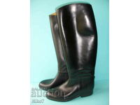 English high black rubber riding boots "STYLO"