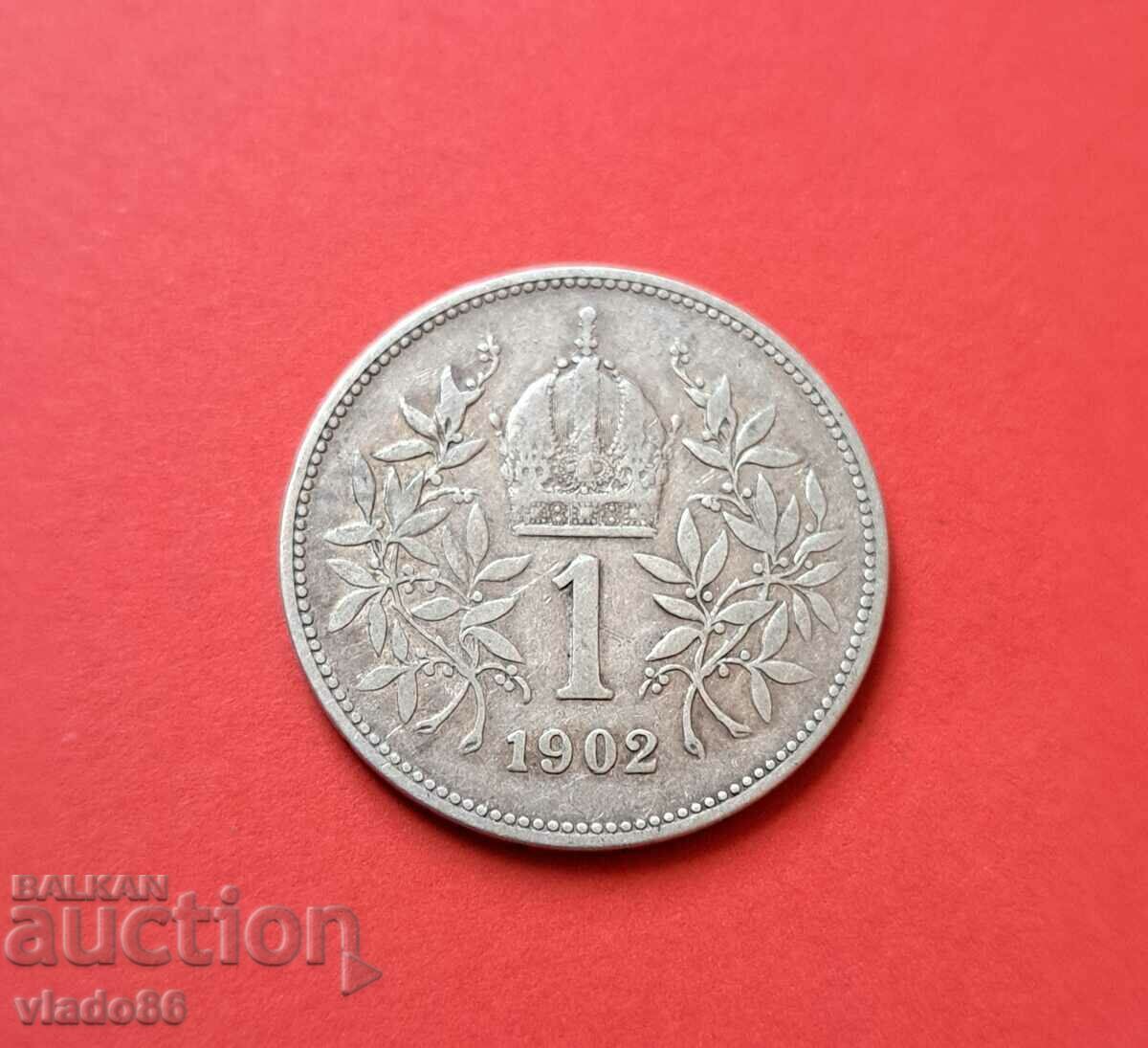 Silver coin 1 crown 1902