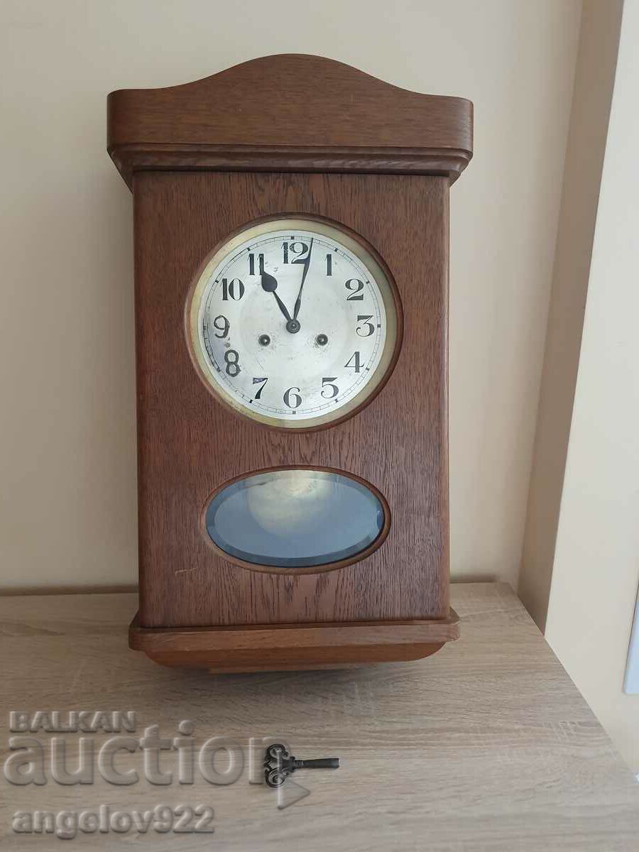 Gustav Becker German Wall Clock WORKING