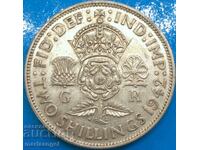 Great Britain 2 Shillings 1942 Florin Silver