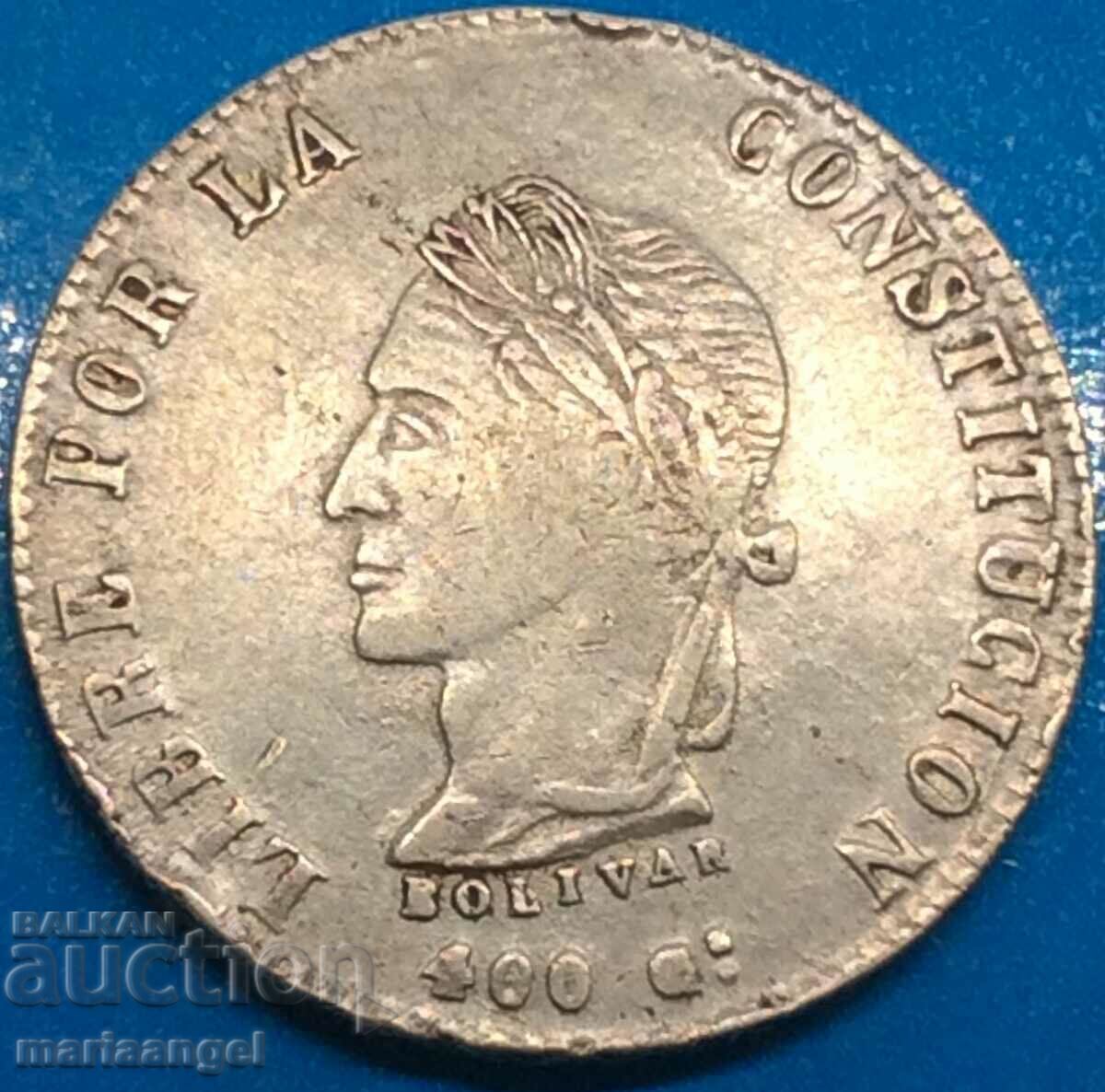 Bolivia 1863 8 sol Thaler 19,79g argint