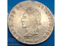 Bolivia 1863 8 sol Thaler 19.79g silver