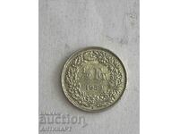 monedă de argint 1/2 franc argint Elveția 1959