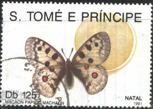 Ștampilată Fauna Butterfly 1991 din Sao Tome și Principe