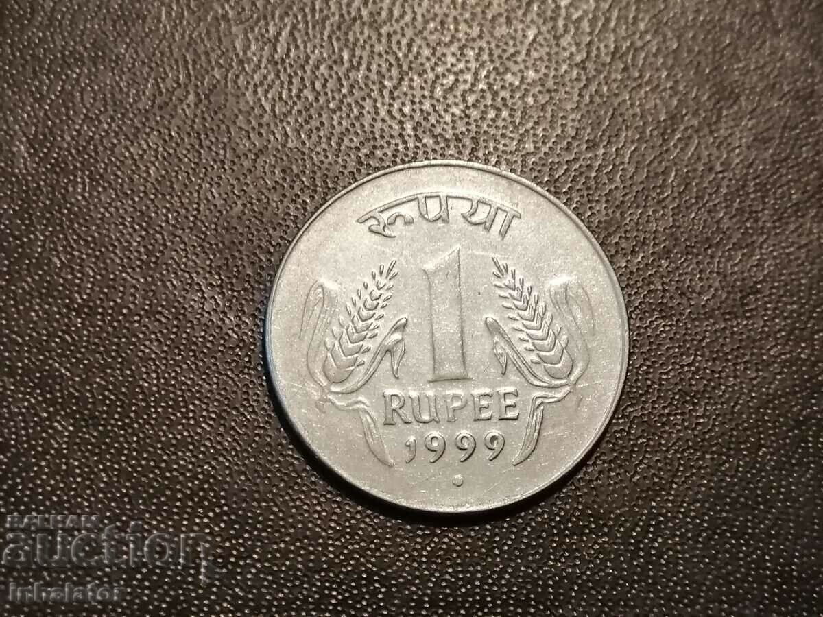 1999 1 rupie India m.d dot