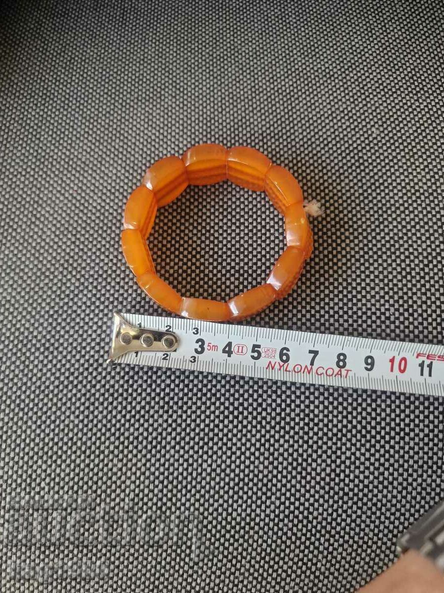 Russian Amber Bracelet on Rubber