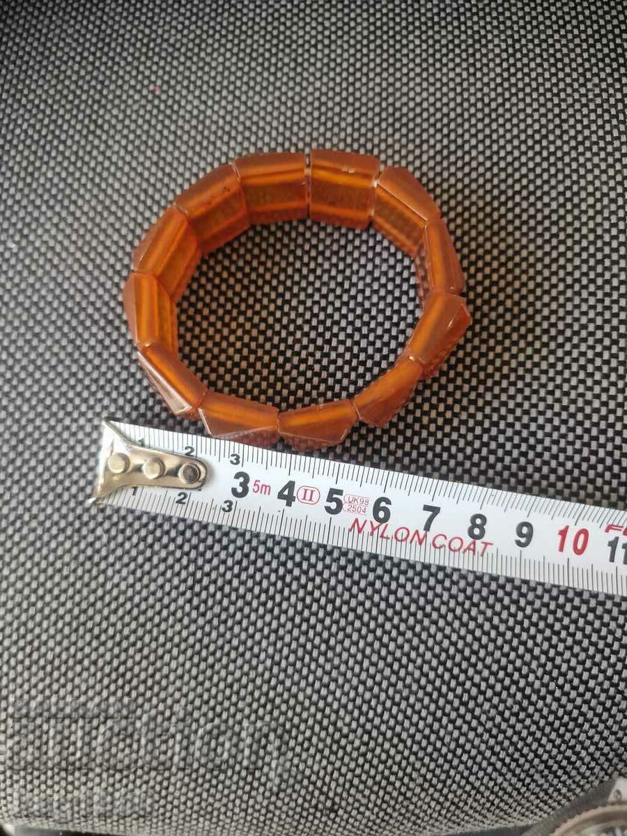 Russian Amber Bracelet on Rubber