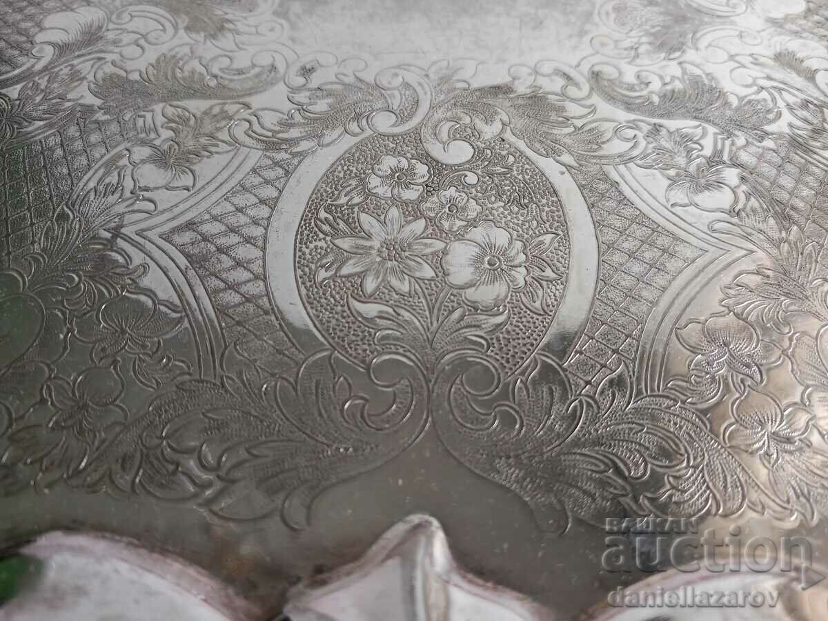 Old Ornate English SILVER Platter Platter with price 65.00 BGN | € 33.23 Old Ornate English SILVER Platter Platter with price 65.00 BGN | € 33.23