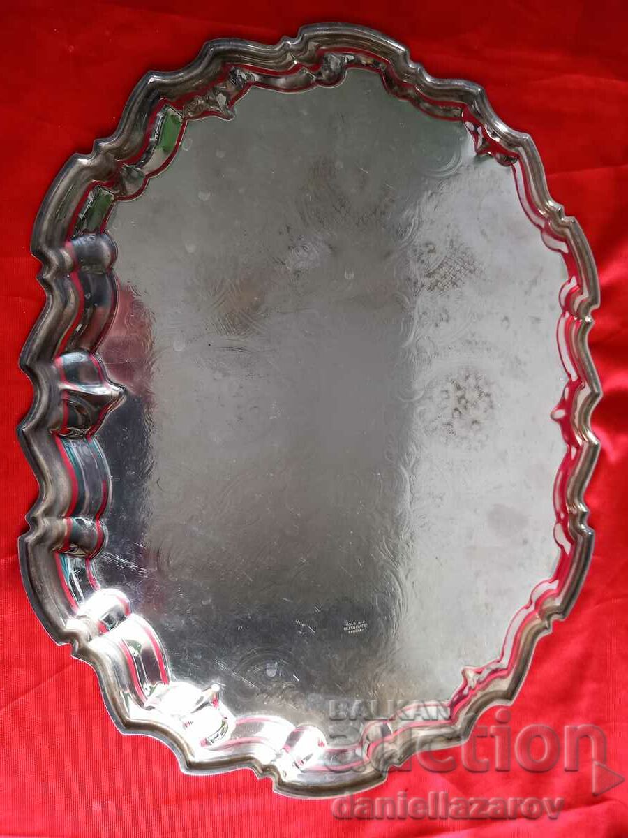 Old Ornate English SILVER Platter Platter - 5 Old Ornate English SILVER Platter Platter - 5