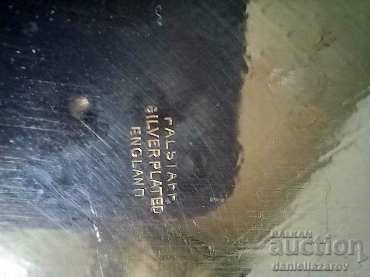 Old Ornate English SILVER Platter Platter - 6 Old Ornate English SILVER Platter Platter - 6