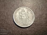 French Polynesia 1949 year 1 franc Aluminum