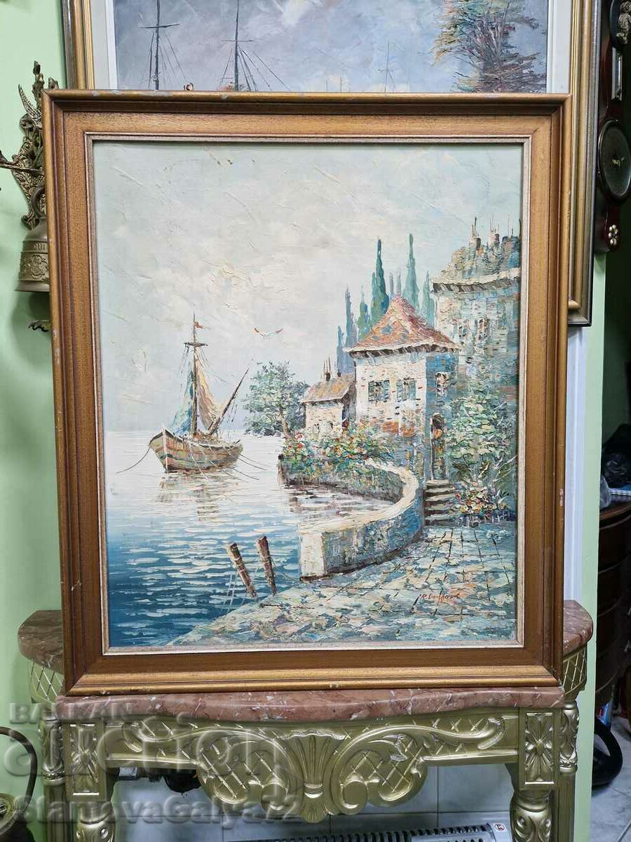 Antique original painting oil on canvas