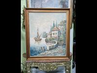 Antique original painting oil on canvas