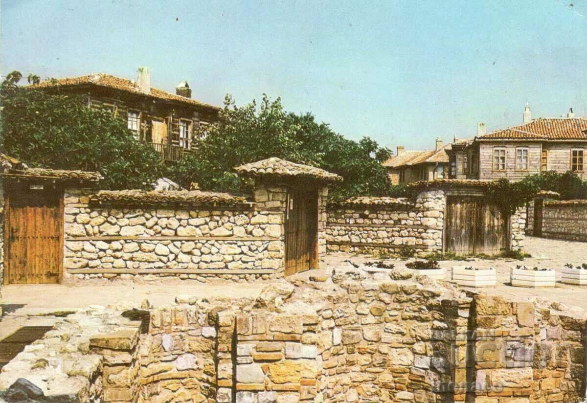 Old postcard - Nessebar, Old architecture