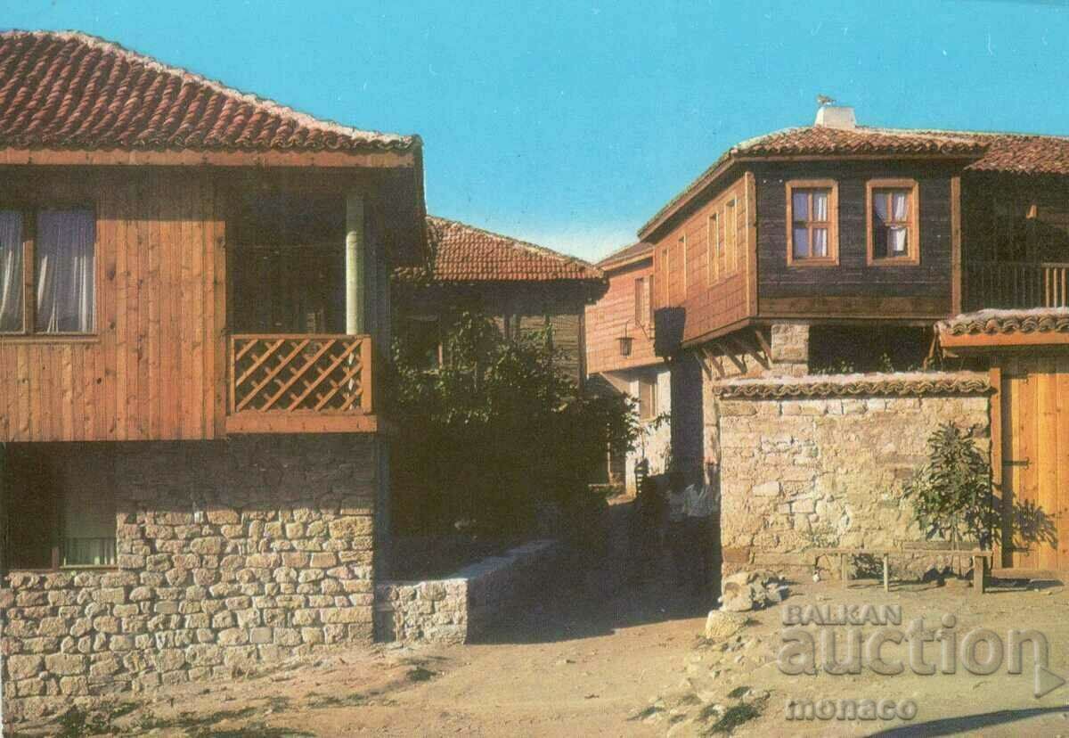 Old postcard - Nessebar, Old architecture