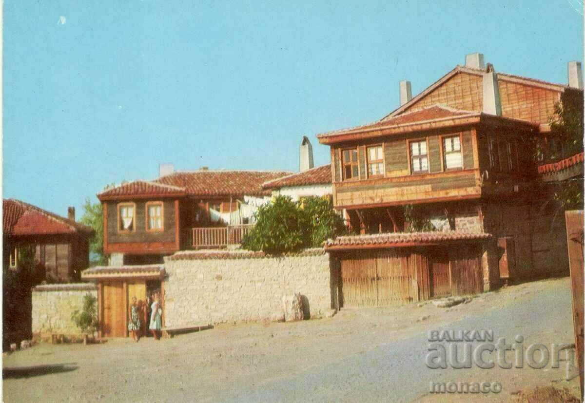 Old postcard - Nessebar, Old architecture