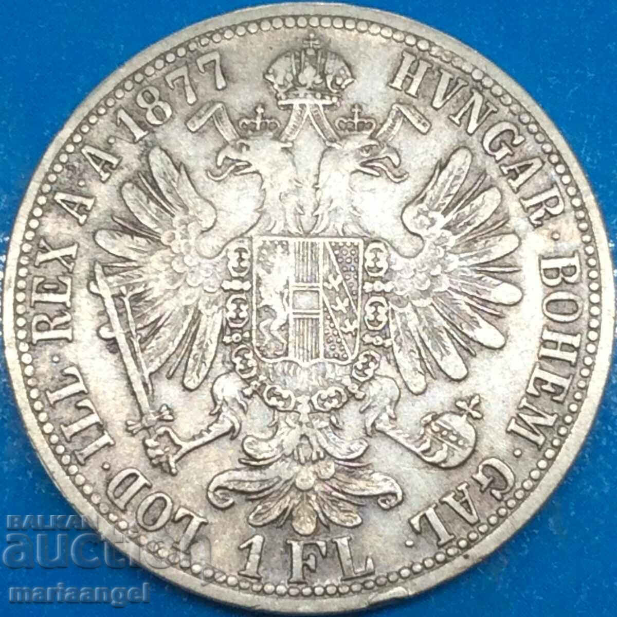 Austria 1 florin 1877 Franz Joseph argint