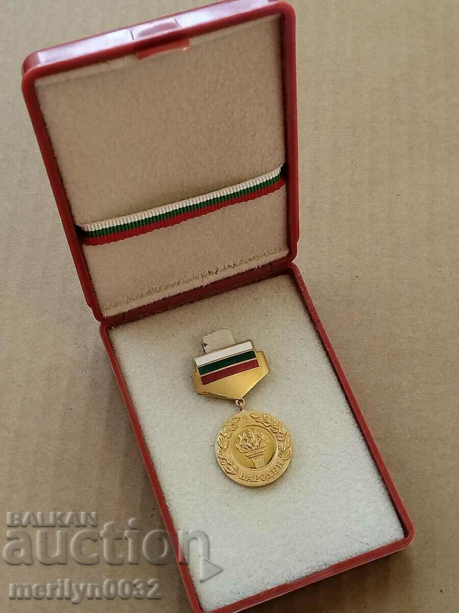 Badge with box honorary title NATIONAL medal order