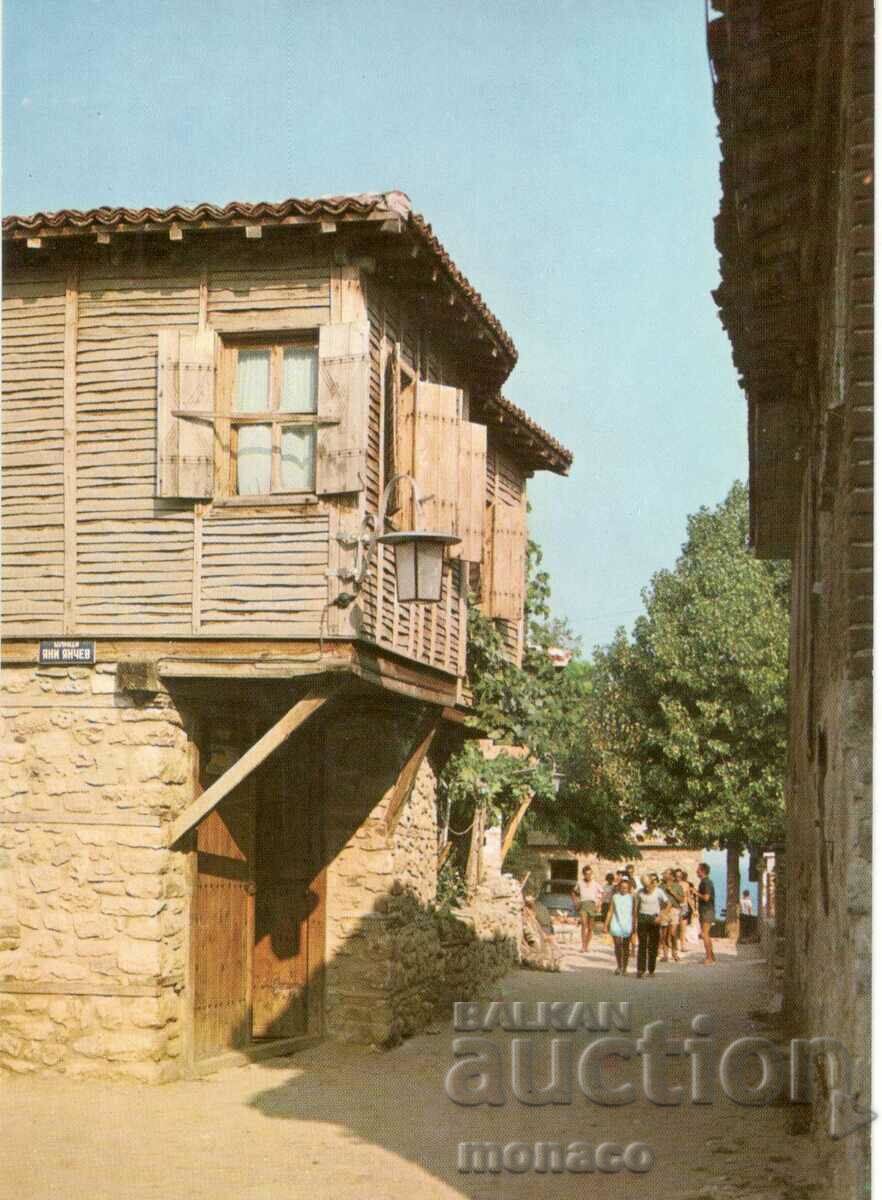 Old postcard - Nessebar, Old architecture