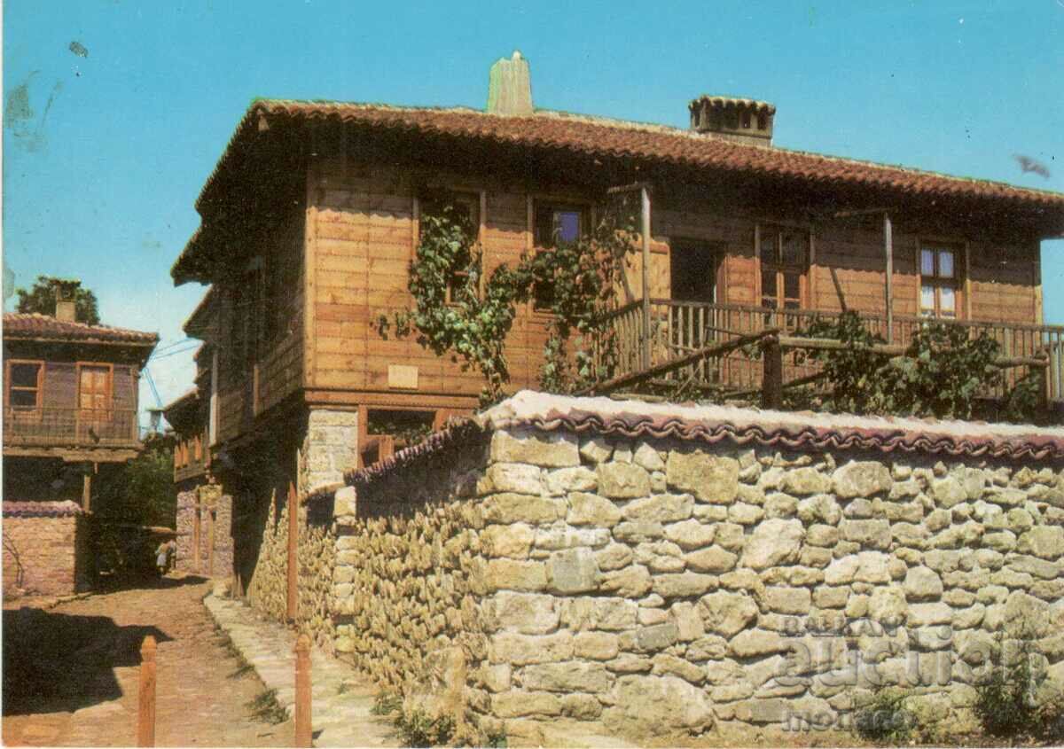 Old postcard - Nessebar, Old architecture