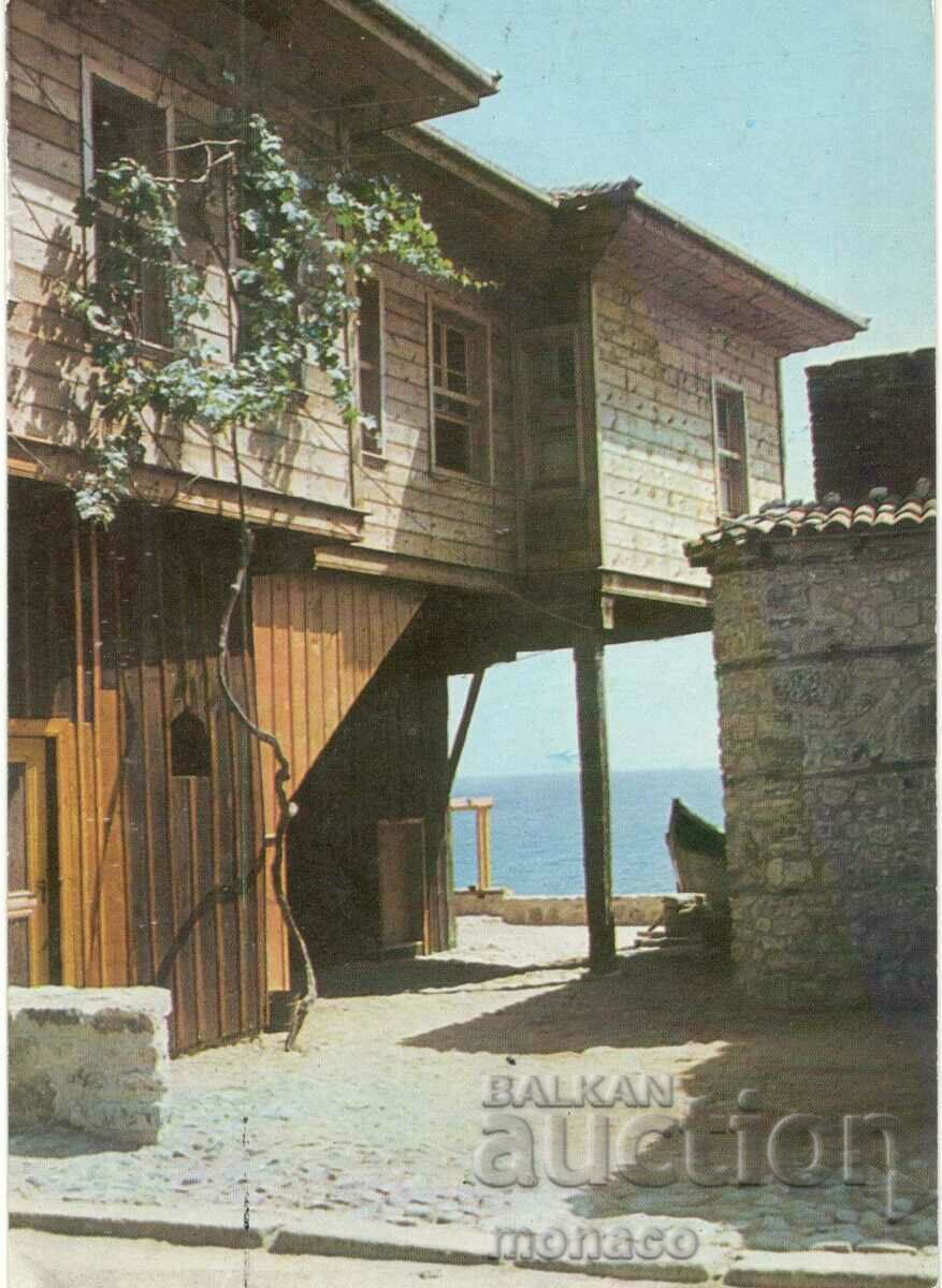 Old postcard - Nessebar, Old architecture