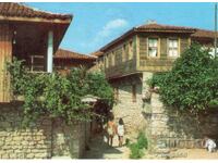 Old postcard - Nessebar, Old houses