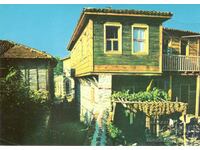 Old postcard - Nessebar, Old houses