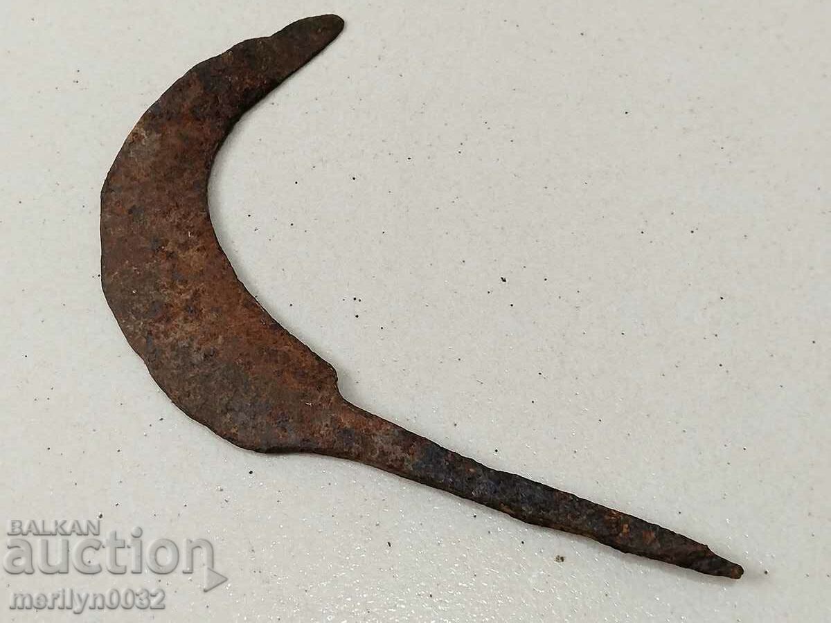 Old hand-forged scythe, wrought iron - 5 Old hand-forged scythe, wrought iron - 5