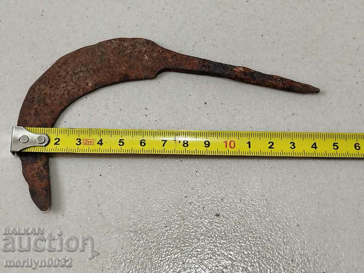 Old hand-forged scythe, wrought iron - 6 Old hand-forged scythe, wrought iron - 6