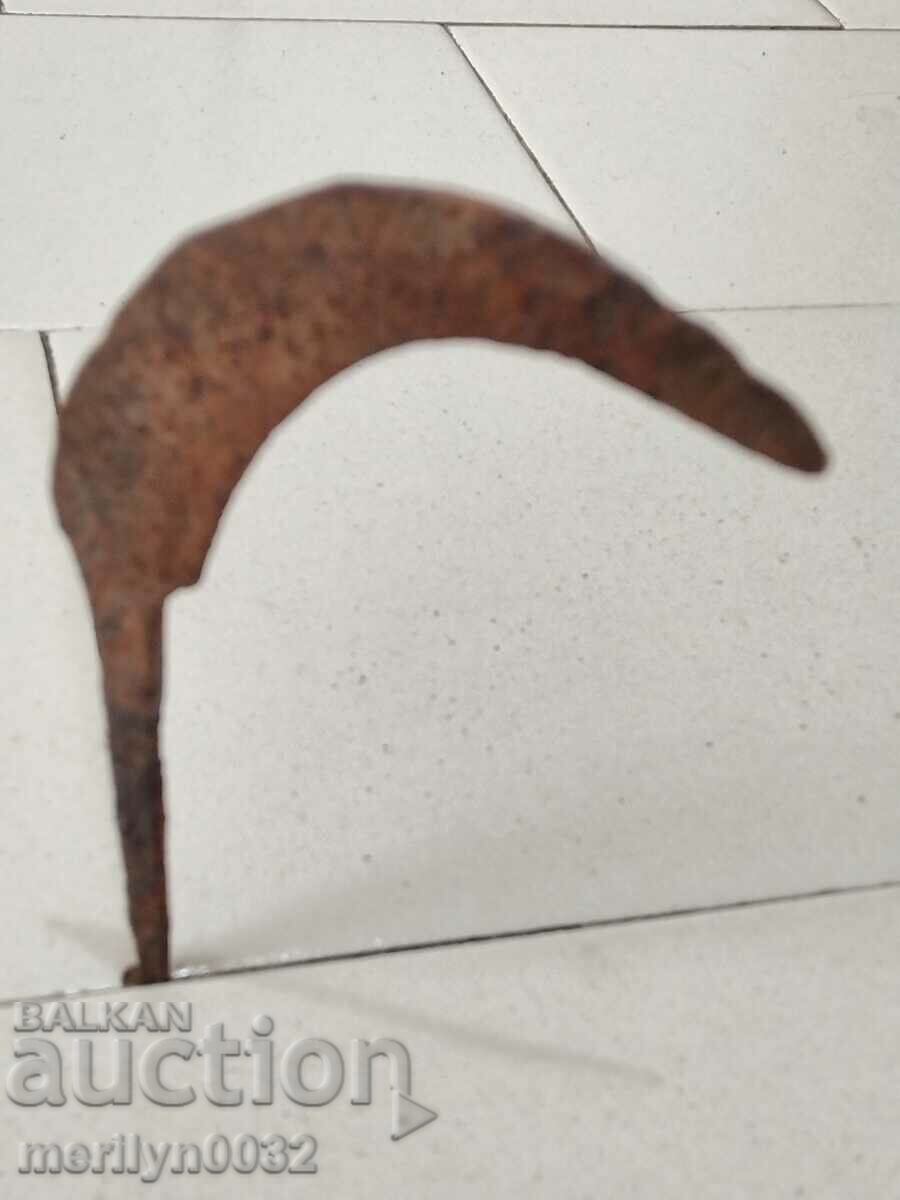 Old hand-forged scythe, wrought iron - 7 Old hand-forged scythe, wrought iron - 7