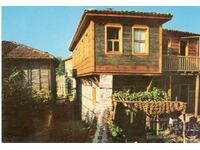 Old postcard - Nessebar, Old houses