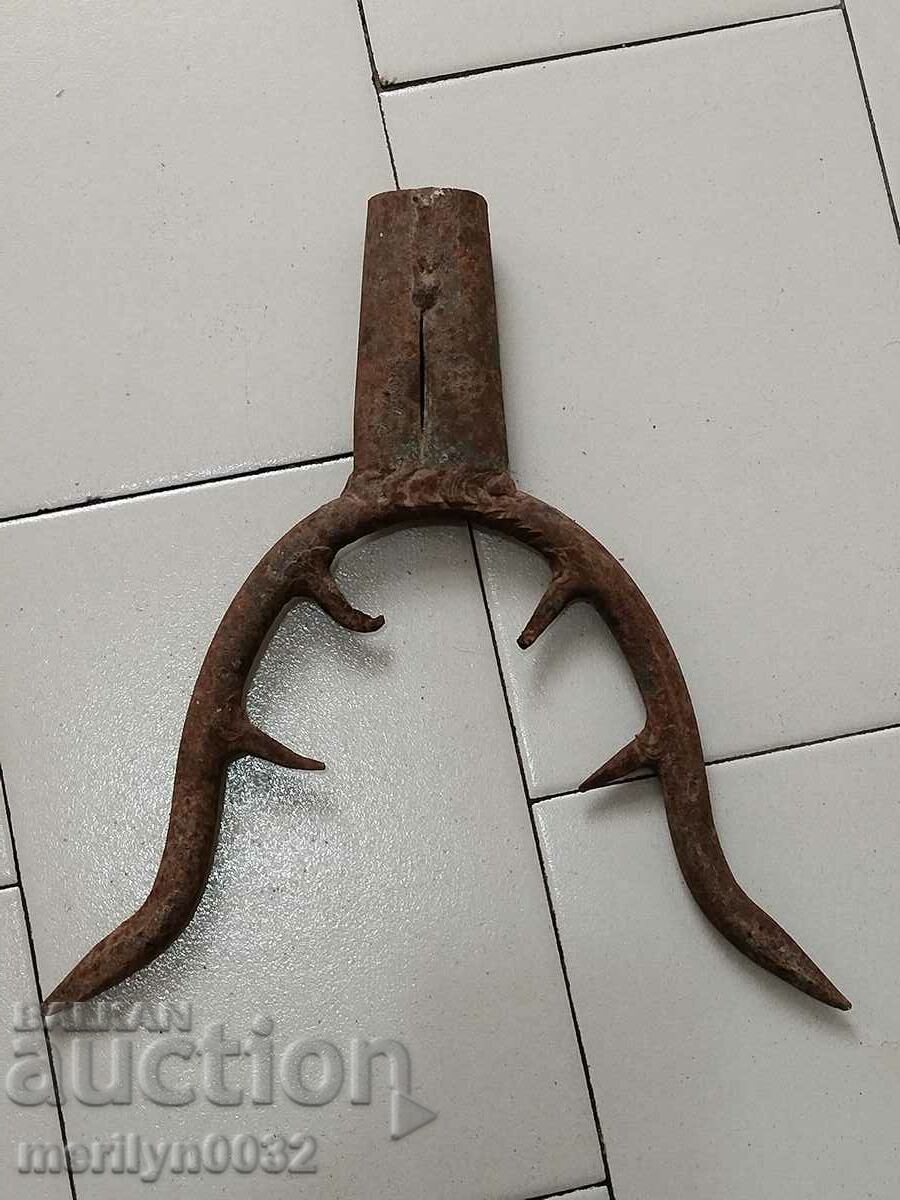 Old Wrought Two Prong, Pitchfork, Wrought Iron with price 45.00 BGN | € 23.01 Old Wrought Two Prong, Pitchfork, Wrought Iron with price 45.00 BGN | € 23.01